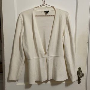 Cream Color Ann Taylor Peplum Blazer EUC